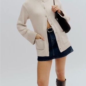 Women's Cream Cardigan Sweater